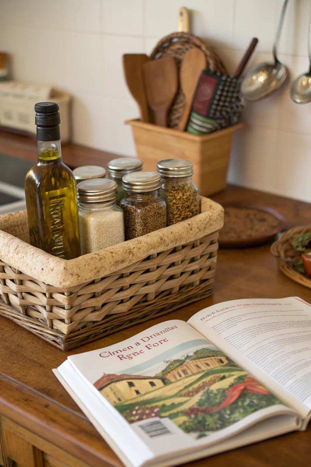 A basket of culinary adventures awaits for aspiring chefs.