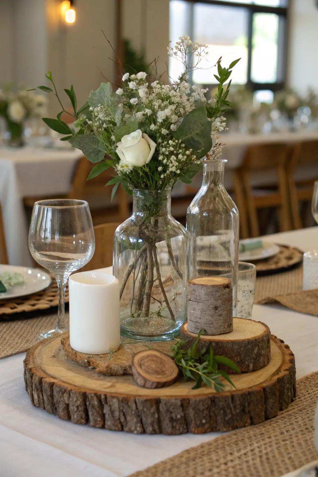 A blend of contemporary and country elements establishes balance.