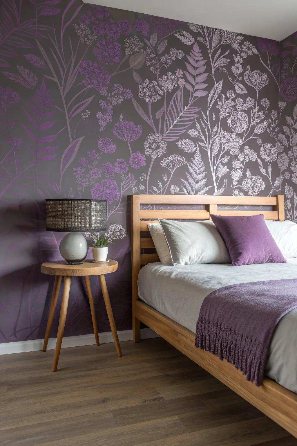 A bold wallpaper can redefine your bedroom's style, adding drama and interest.