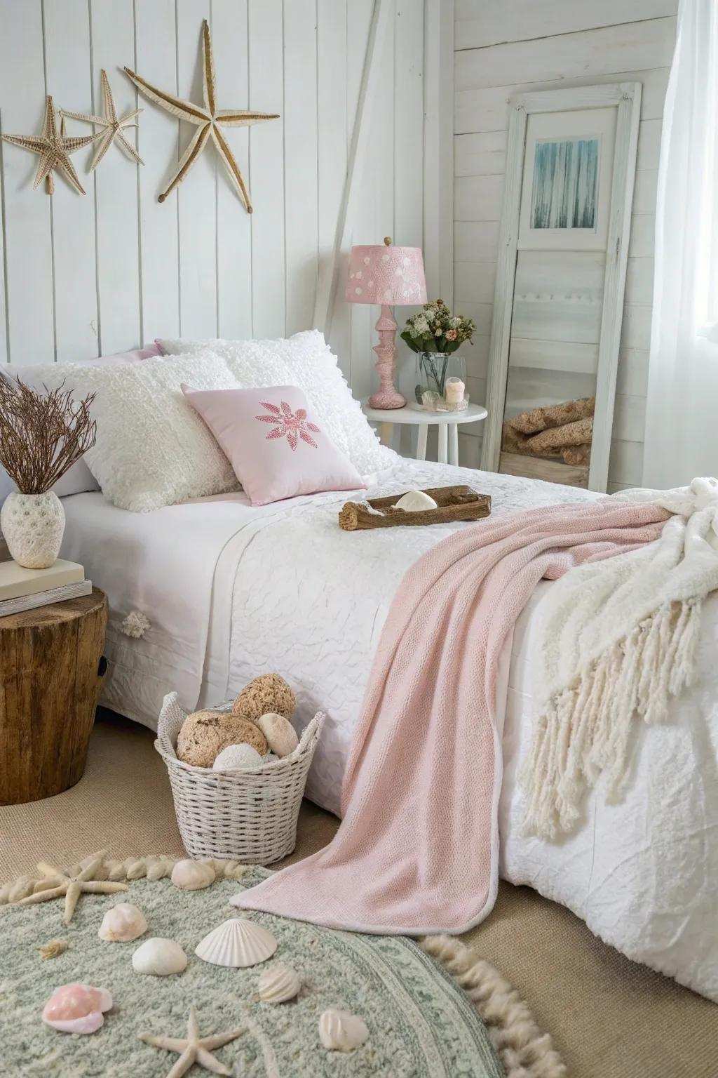 A bright color scheme enlarges the area and improves peace.
