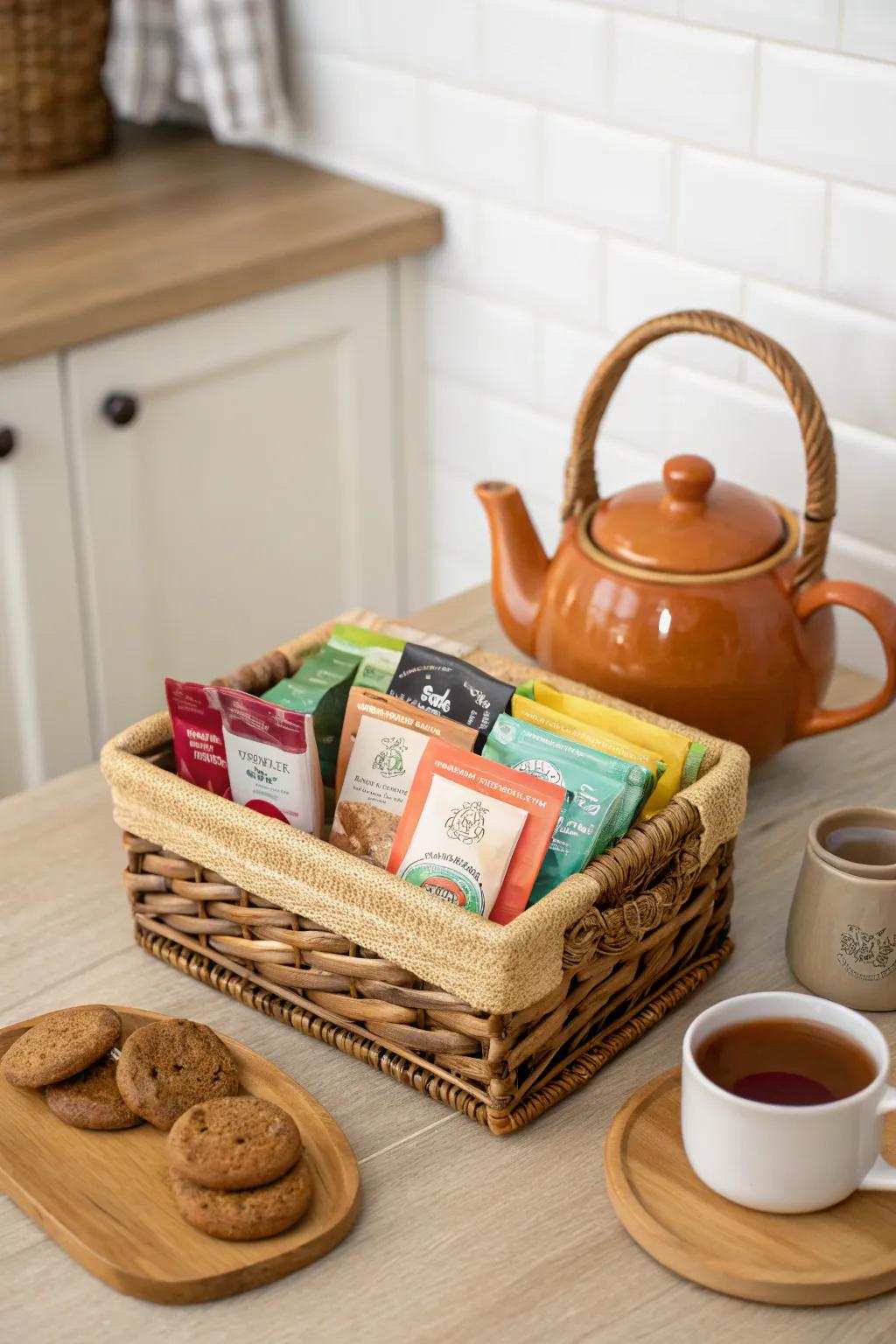 A charming tea time basket.