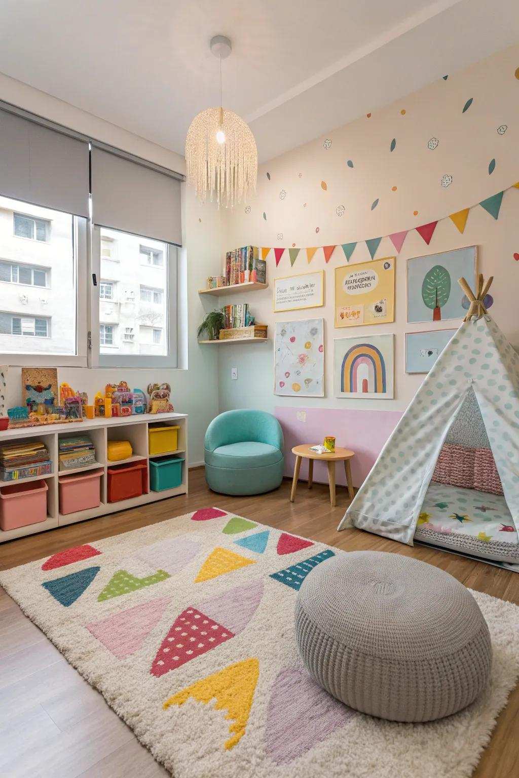A chic mix of modern design and playful decor.