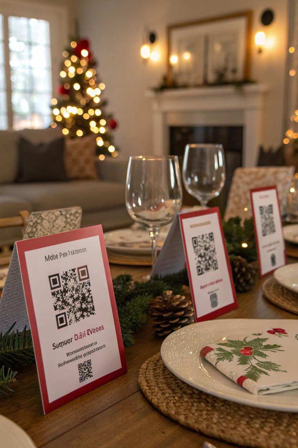A Christmas musical arrangement card sustains the holiday spirit.