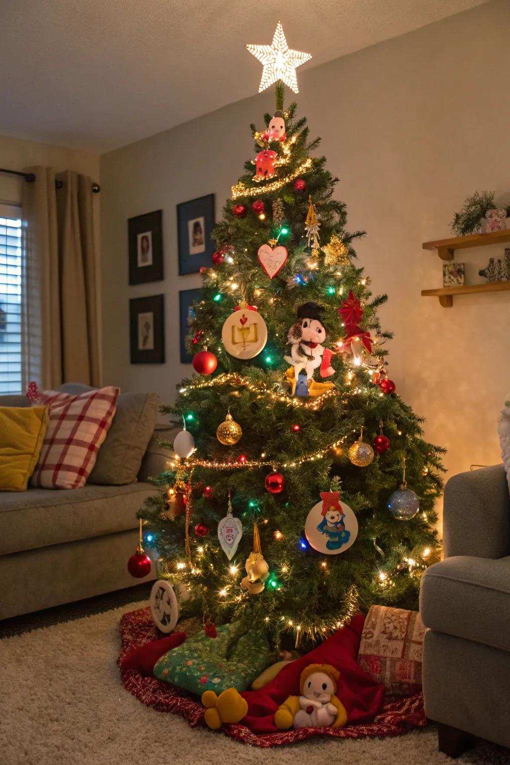 A Christmas tree inspired by fairy tales.