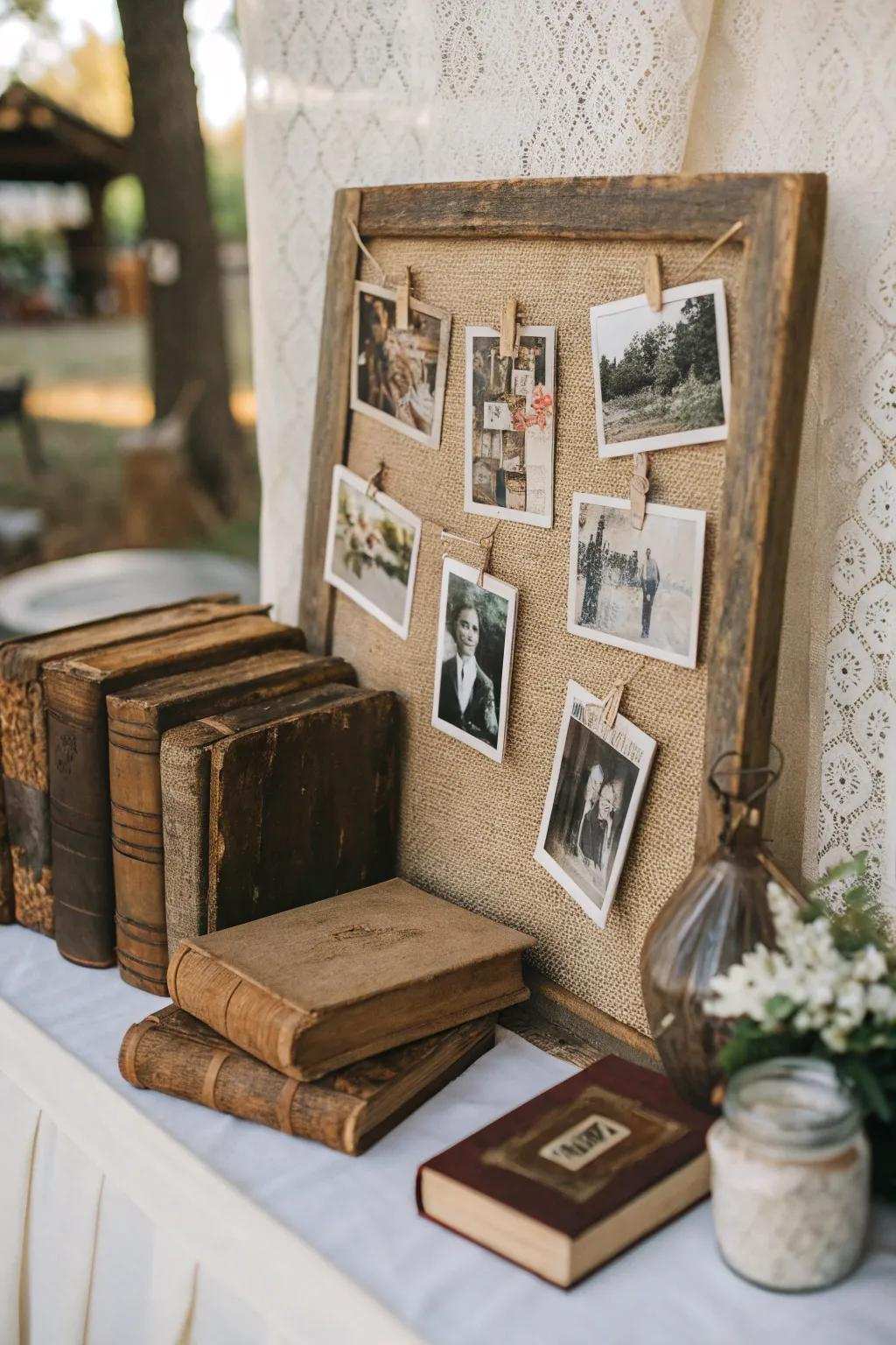 A countryside mood board with comfortable, surface components.