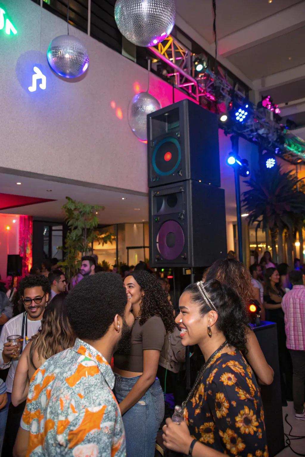A customized music list creating the perfect party ambiance.