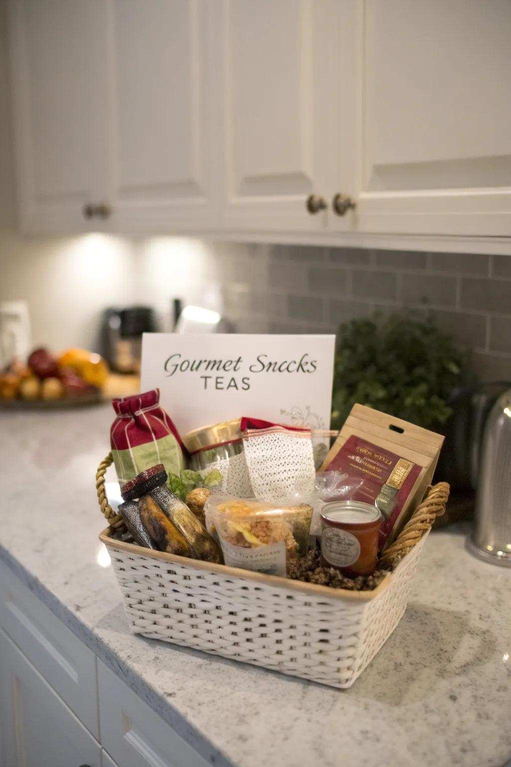 A customized treat hamper filled with delights.