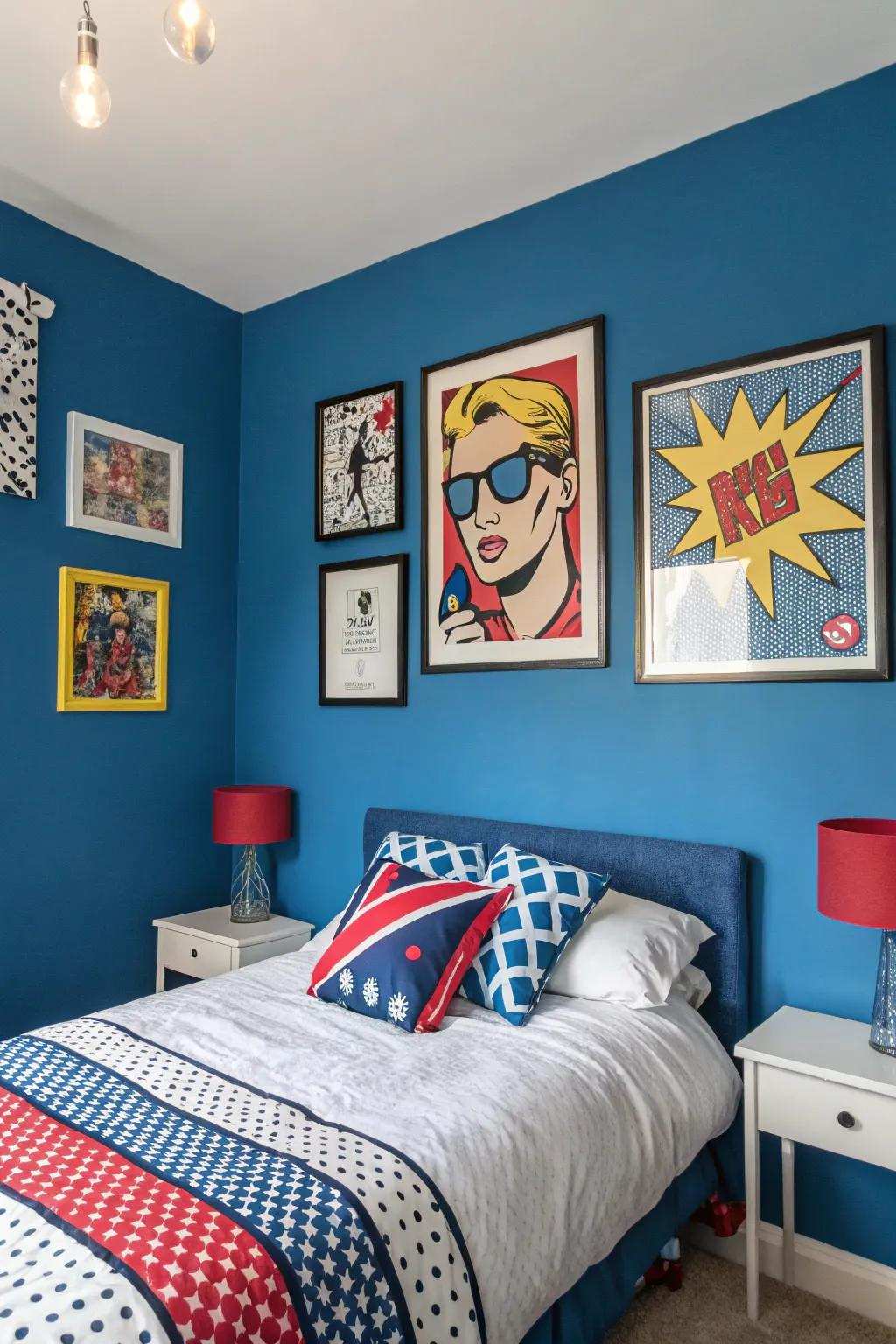 A daring color selection instantly adds a pop art ambiance.
