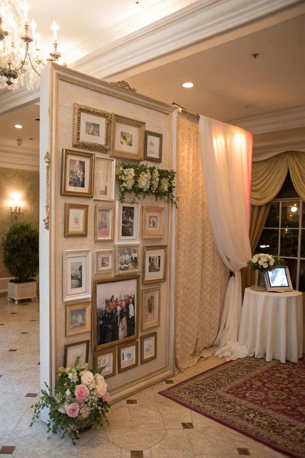 A gallery of vintage frames introduces sophistication to any image.