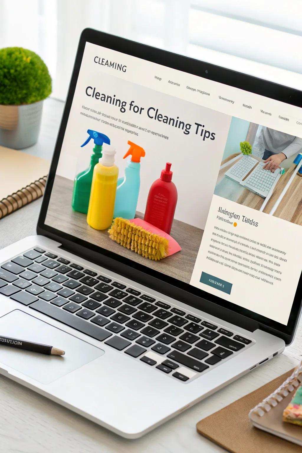 A help page with tips.