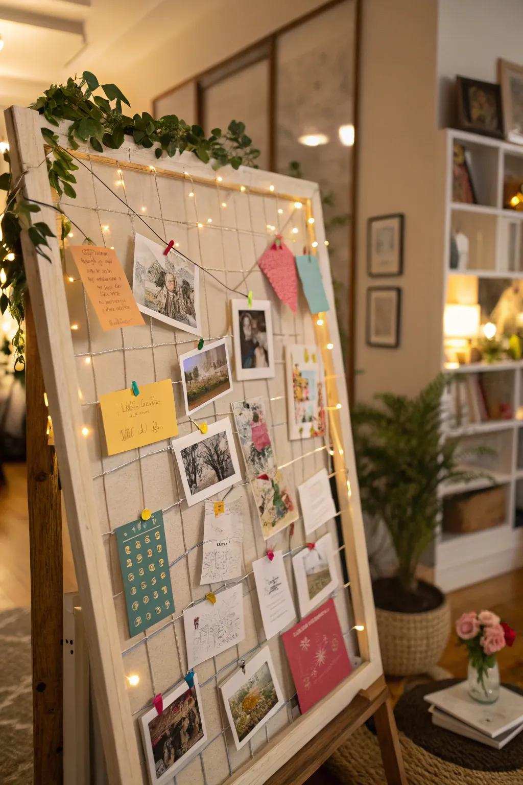 A memory board inviting visitors to contribute to a living memorial.