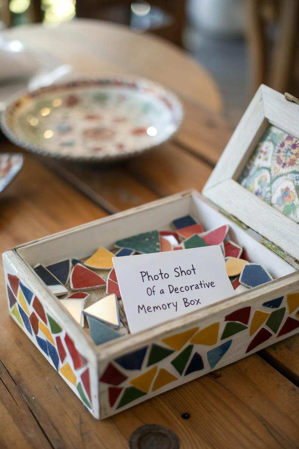 A memory chest filled with shattered plate fragments and inscriptions.