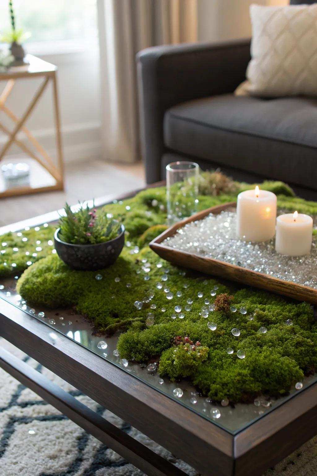 A moss and gemstone collection that fascinates with its natural beauty.