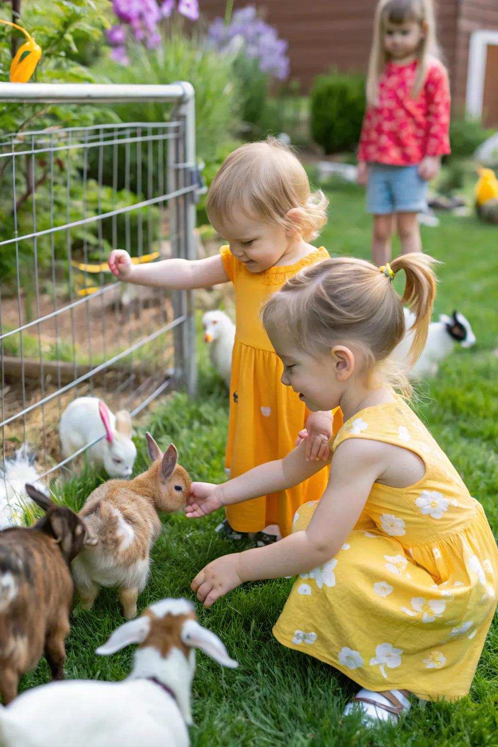 A petting zoo experience offering enjoyable animal interactions.