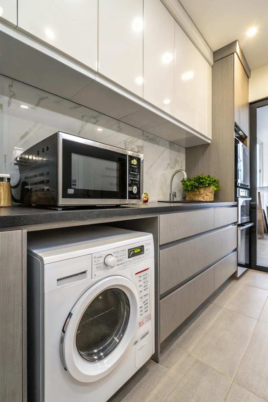 A rapid food cooker in the utility area frees up space in your main kitchen.