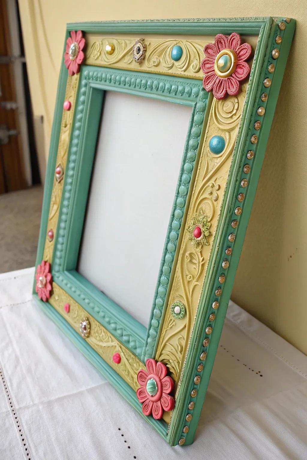 A revamped frame with a fresh, stylish appearance.