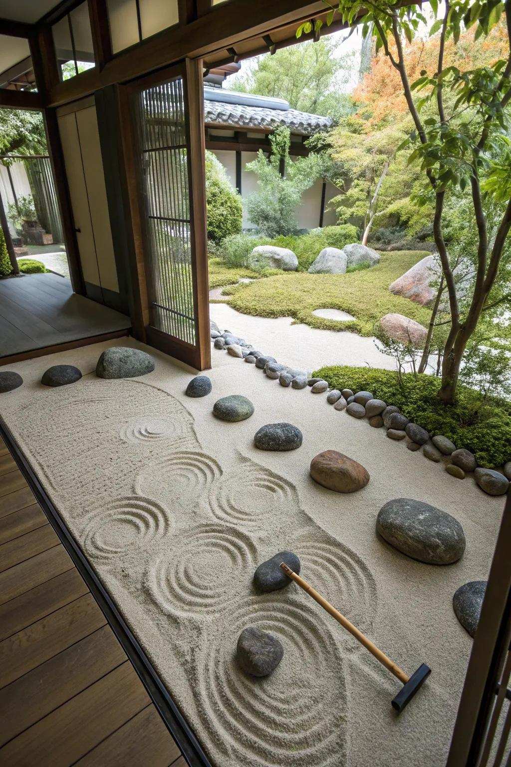 A rock display designed for peace and mindfulness.