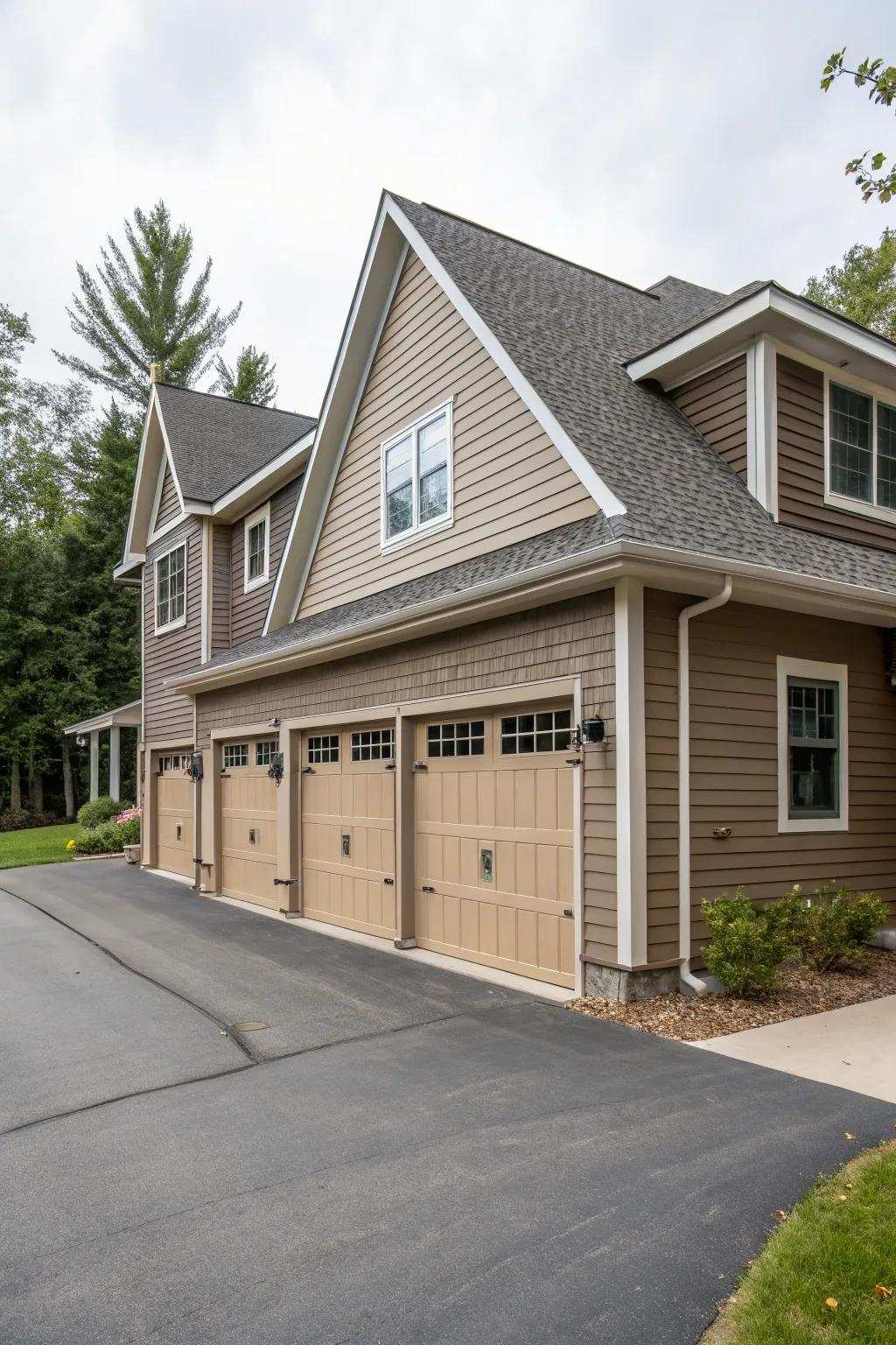 A seamless fusion of garage and home design.