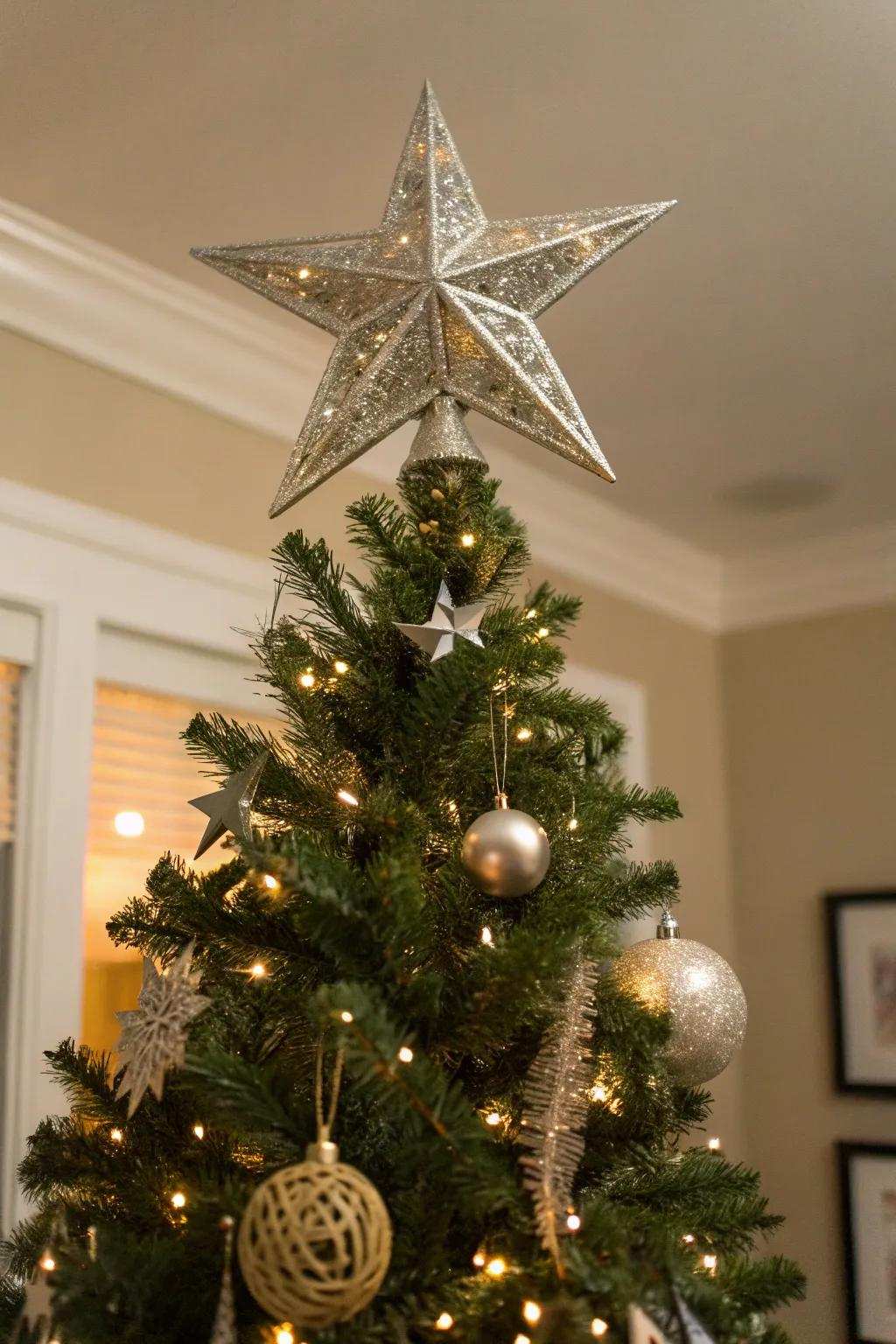 A shimmering star apex is the perfect finishing flourish.