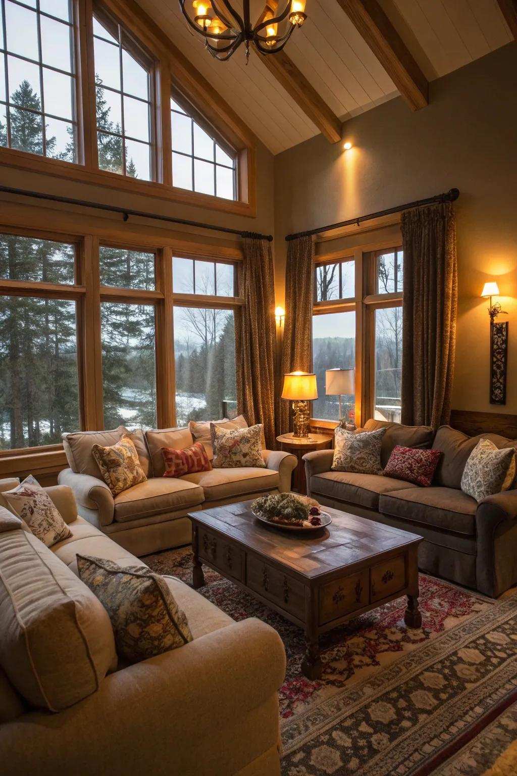 A snug alcove perfect for intimate gatherings.