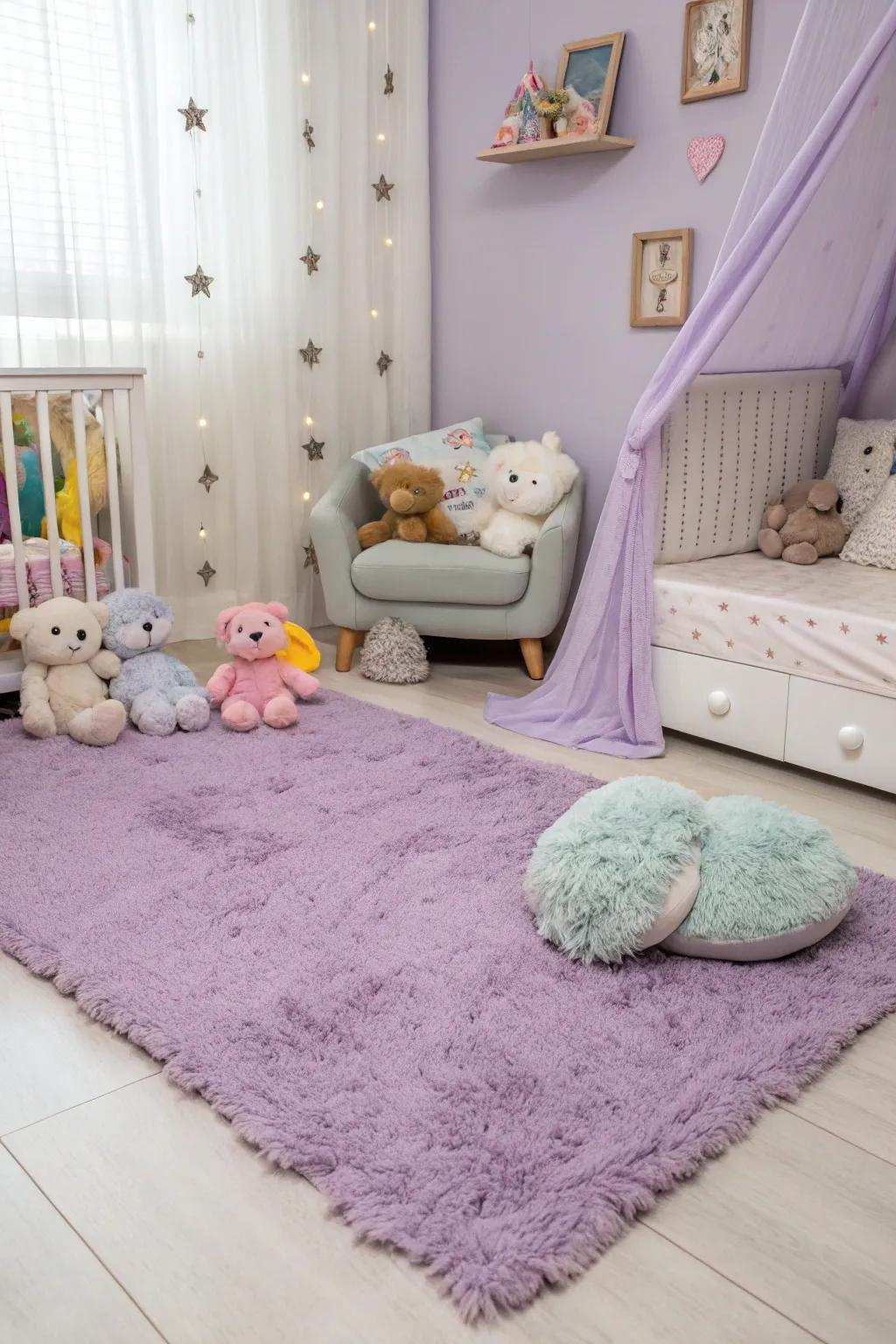A soft shade rug adds warmth and coziness.