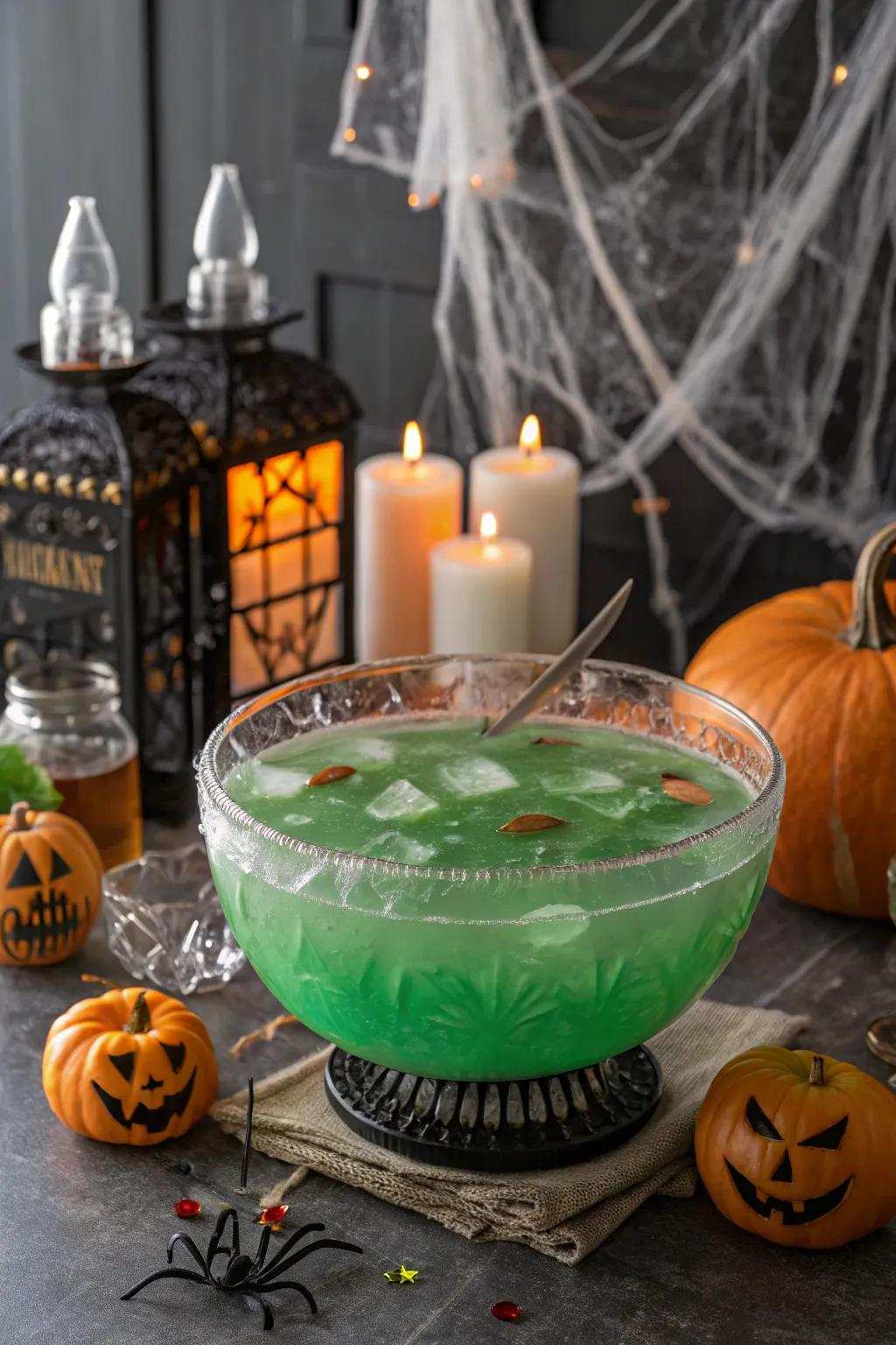 A sorceress’s drink concoction gives a lovely accent to refreshment offerings.