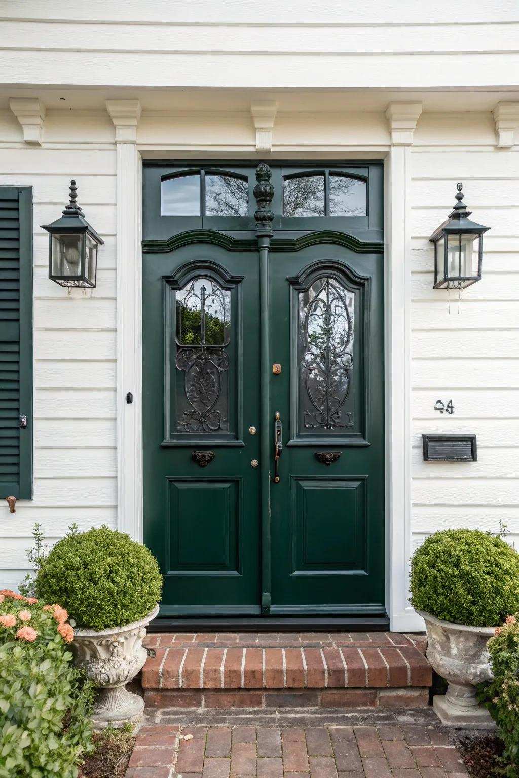 A split door offers charm and practicality to the entrance.