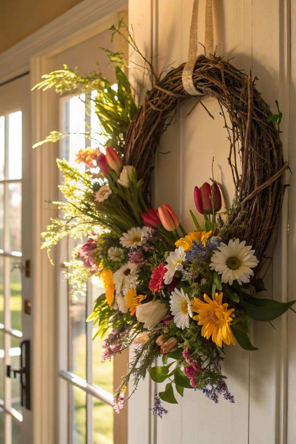 A springtime circle, vibrant with vitality and color.
