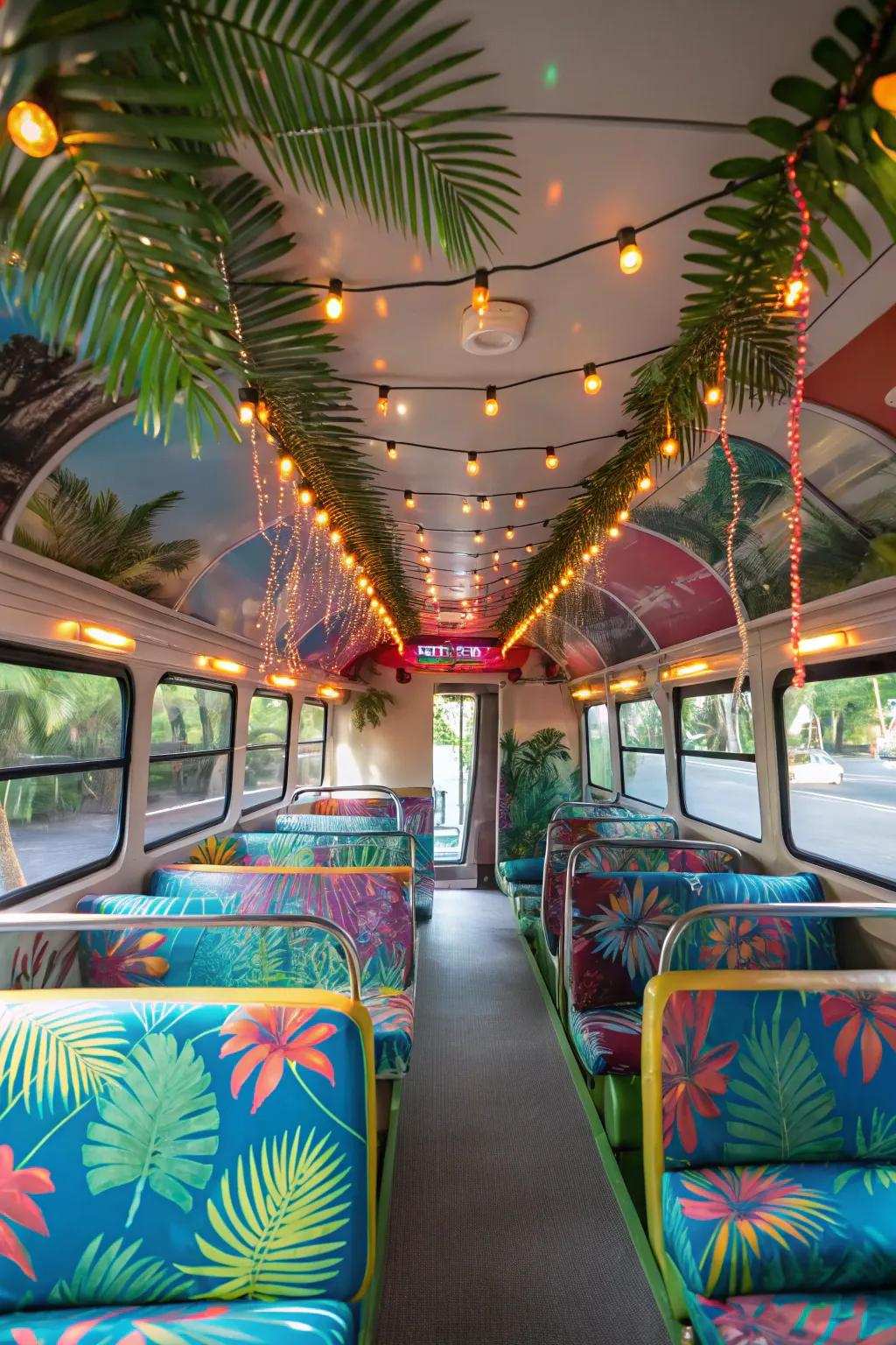 A themed celebration bus elevates the entire celebratory experience.