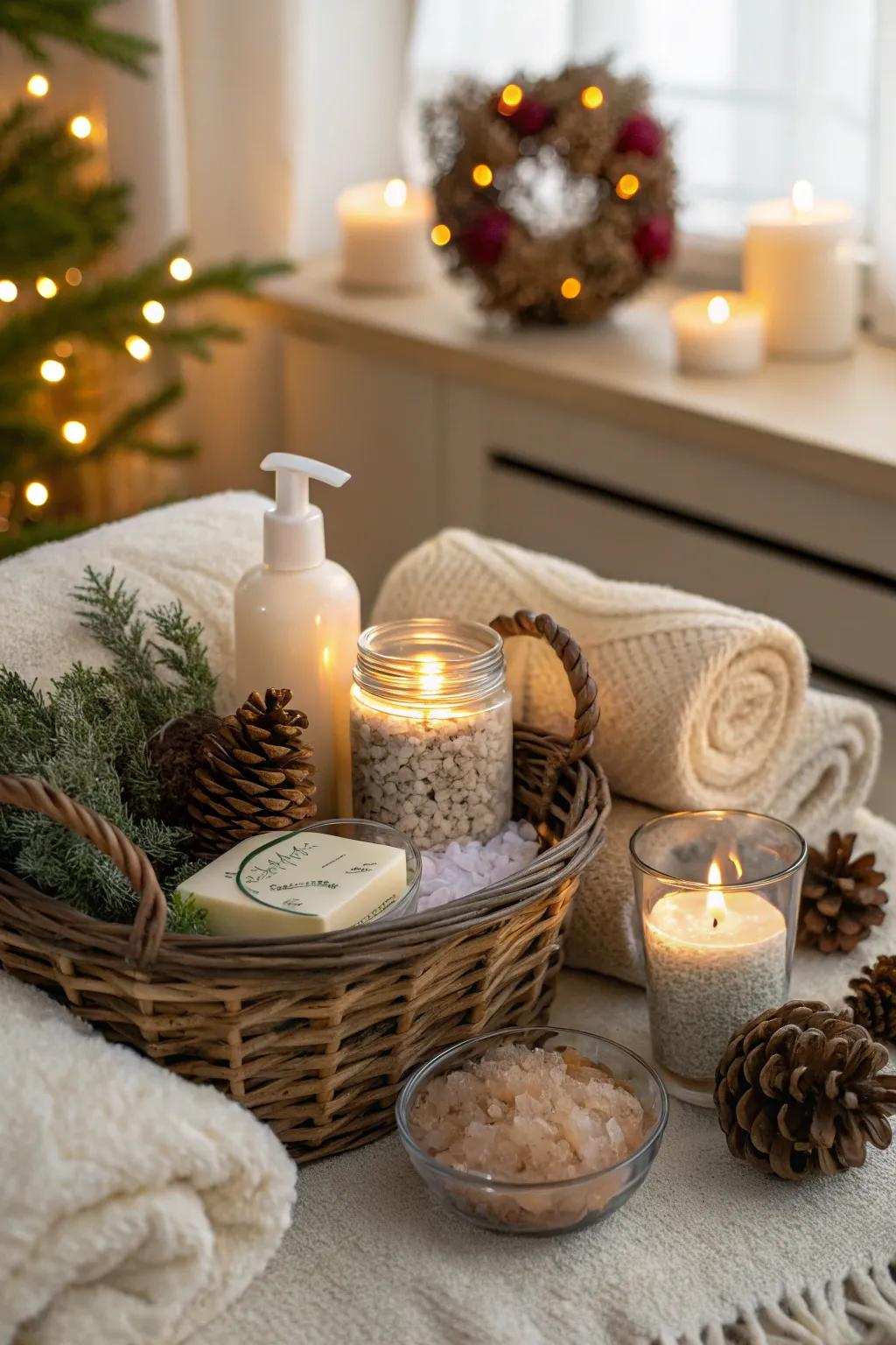 A themed collection featuring hand cleanser and pampering goodies