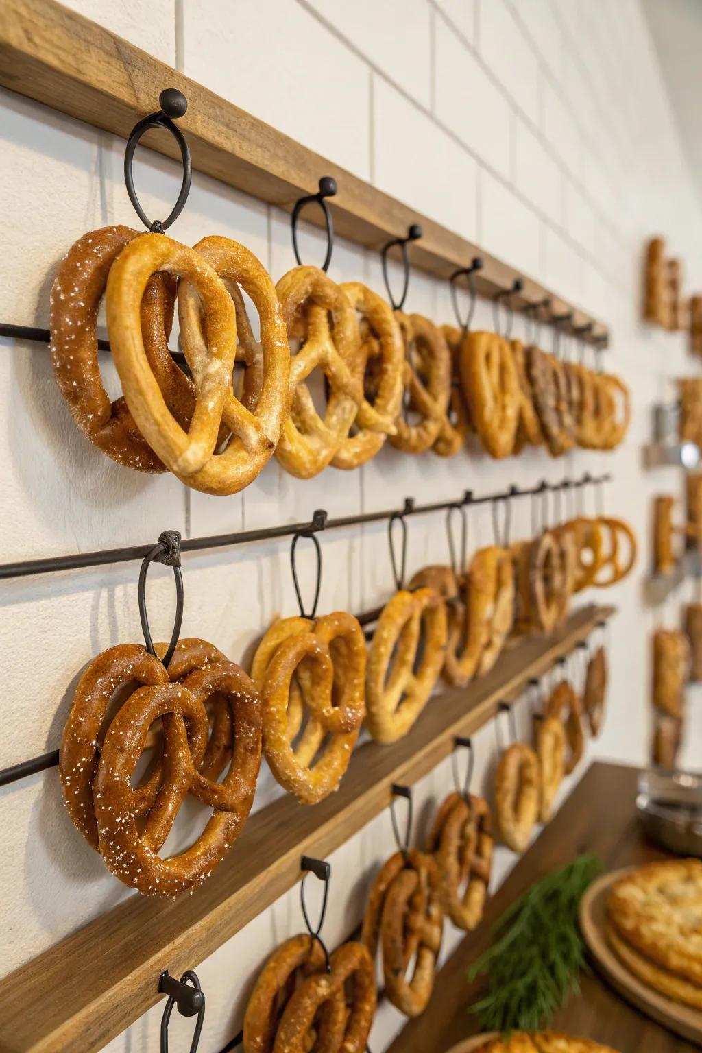 A twisted doughnut feature introduces an exceptional snack presentation.