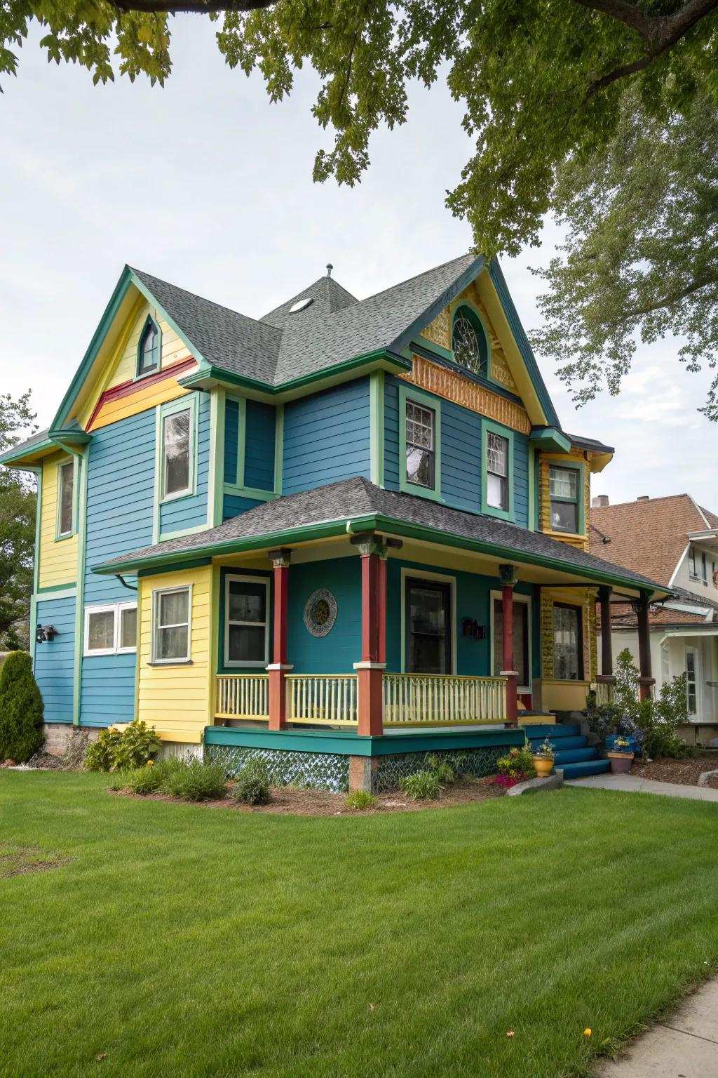 A varied assortment of paints creates a distinctive, personalized impression.