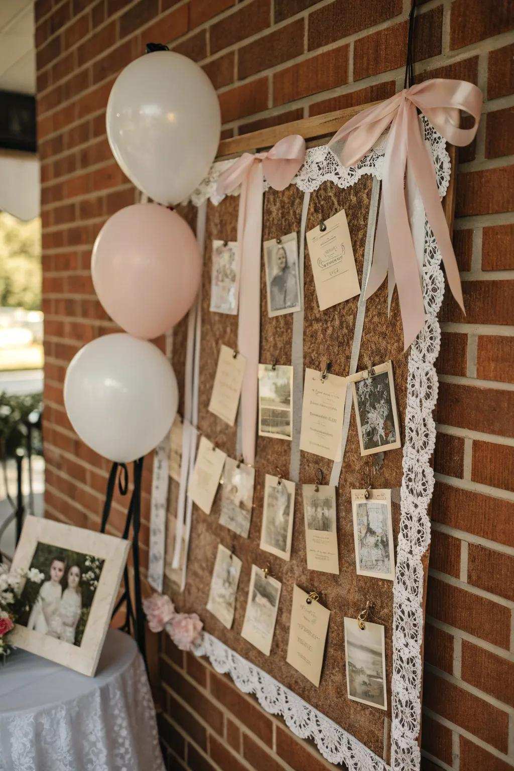 A vintage-themed birthday board that evokes feelings of nostalgia.