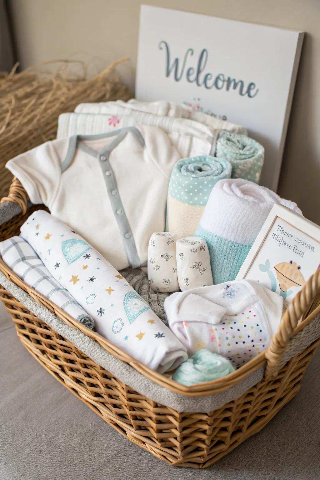 A welcome basket with practical essentials for a thoughtful touch.