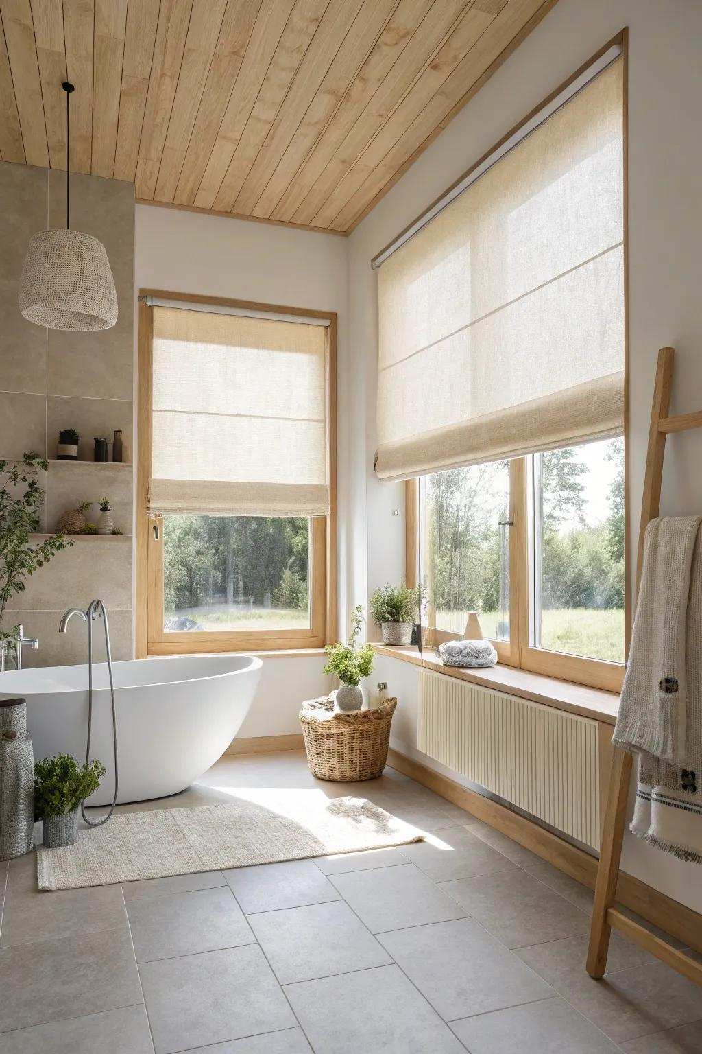 Achieve minimalist elegance with streamlined roller shades. 🎨 #MinimalistDesign #CleanLines