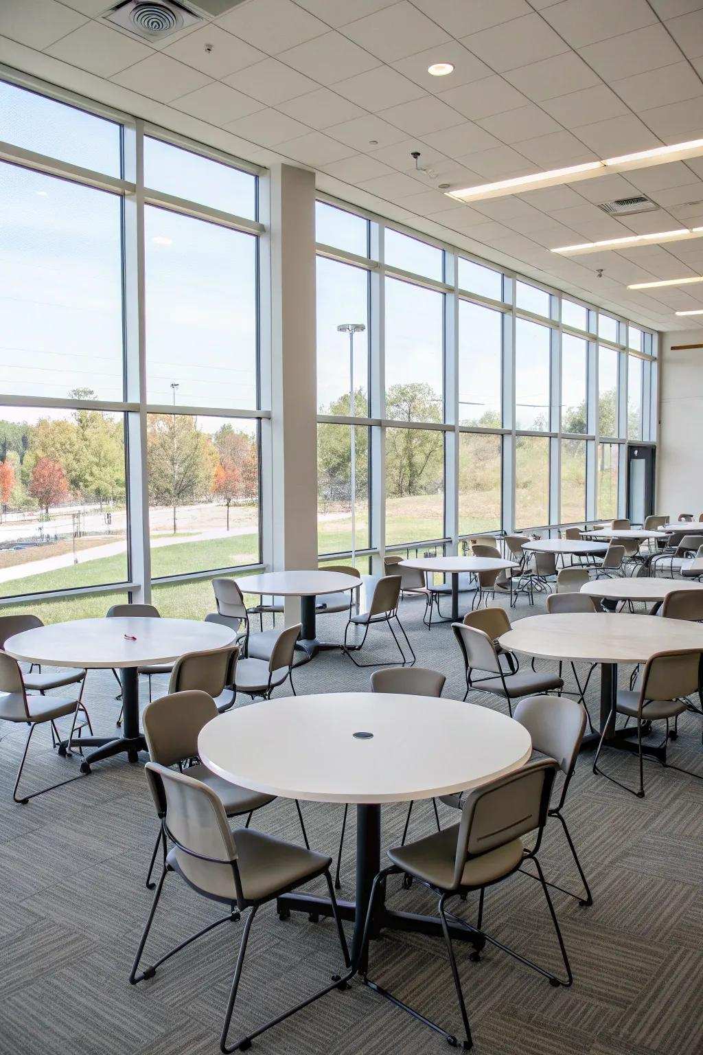 Adaptable tables provide the versatility needed for any meeting situation.
