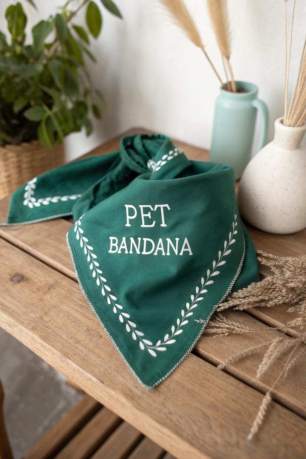 Add a dash of panache to your pet's wardrobe with an artisanal neckerchief, customized exclusively for them!