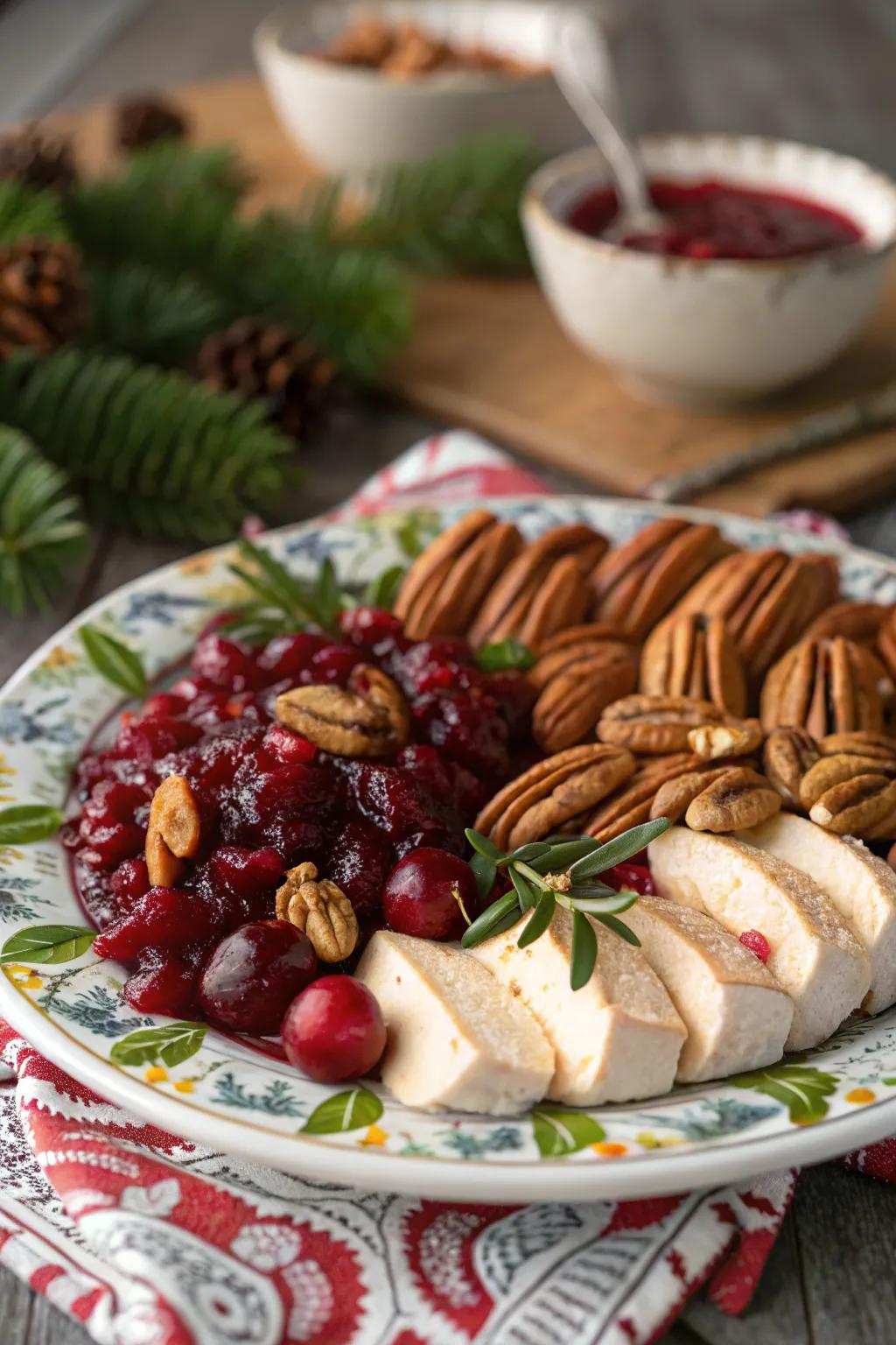 Add a hint of festivity with a holiday-inspired cold plate.