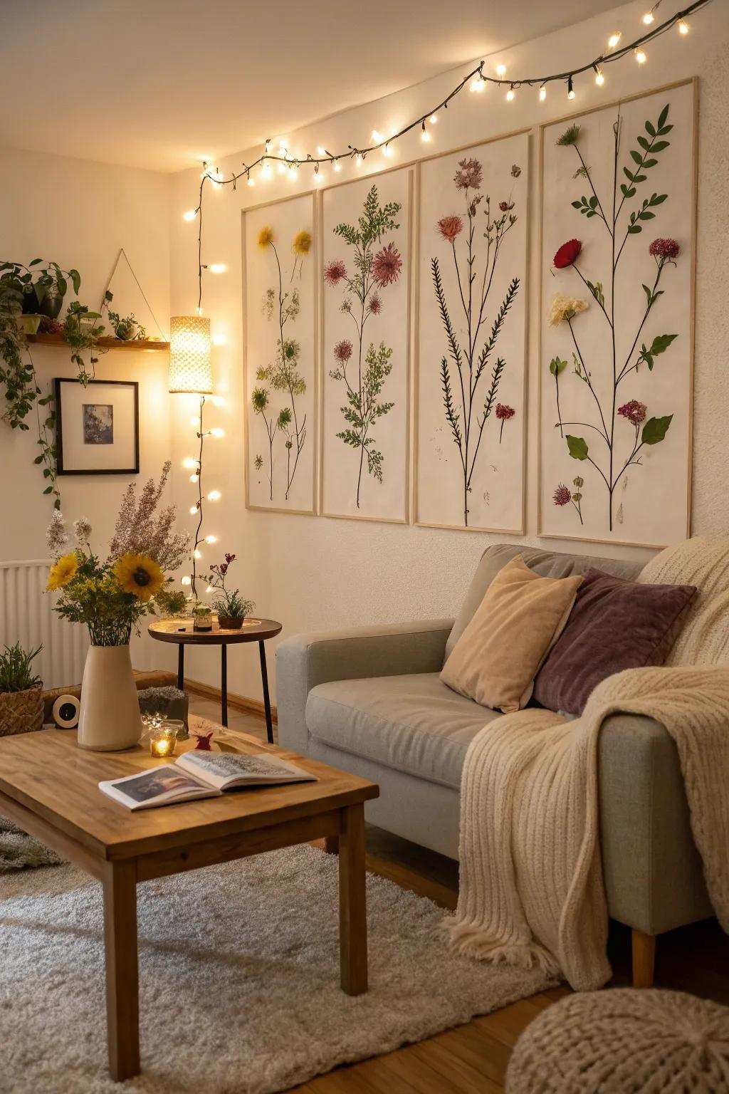 Add a personal touch to your decor using personalized floral wall art.