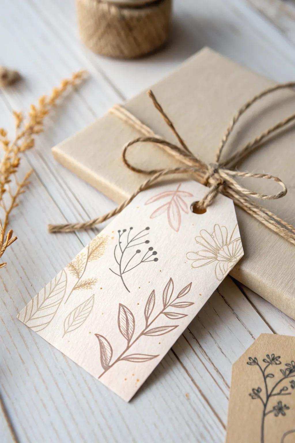 Add a personal touch to your gifts with these charming hand cut tags.