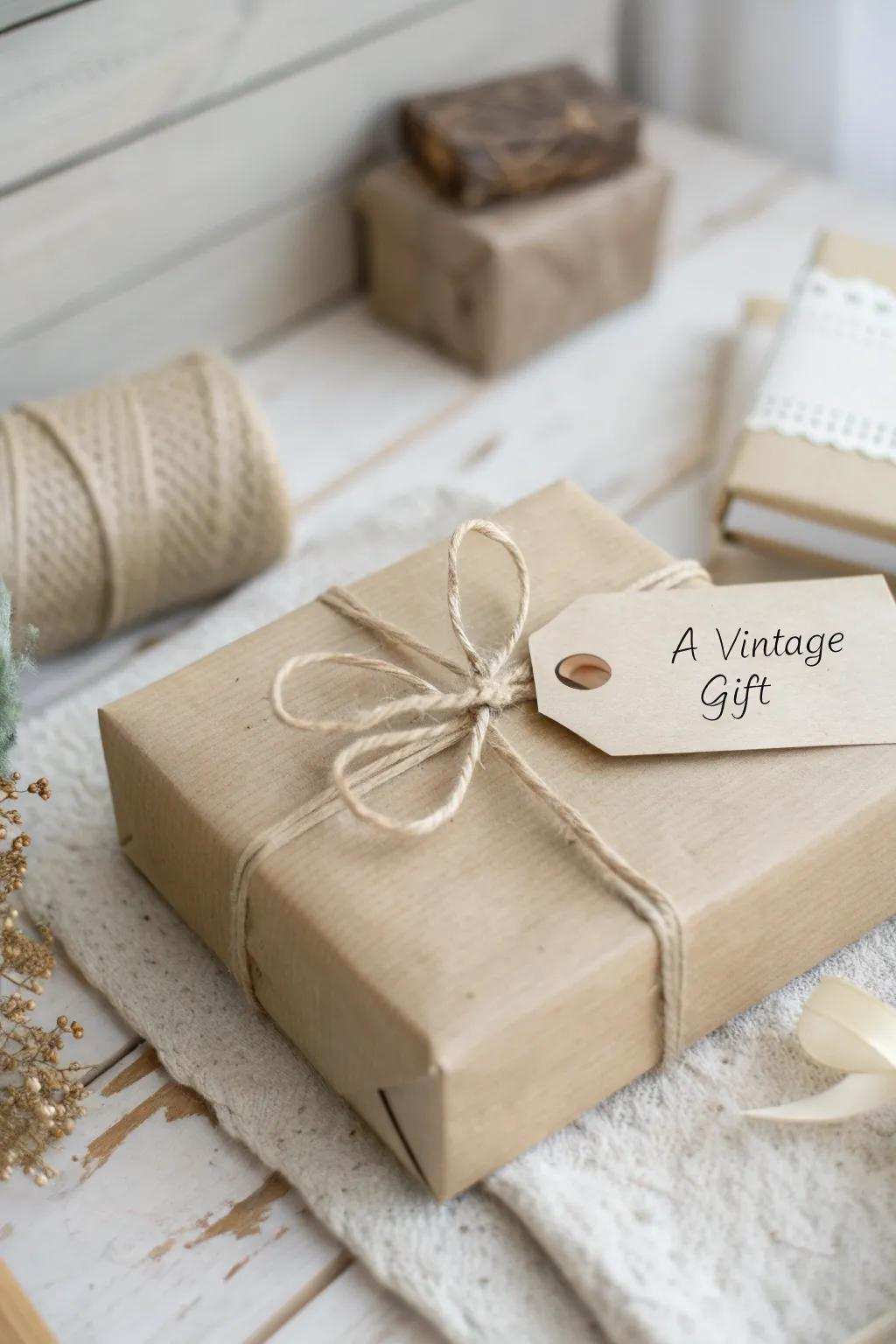 Add a personal touch with a written note on your beautifully tied retro gift.