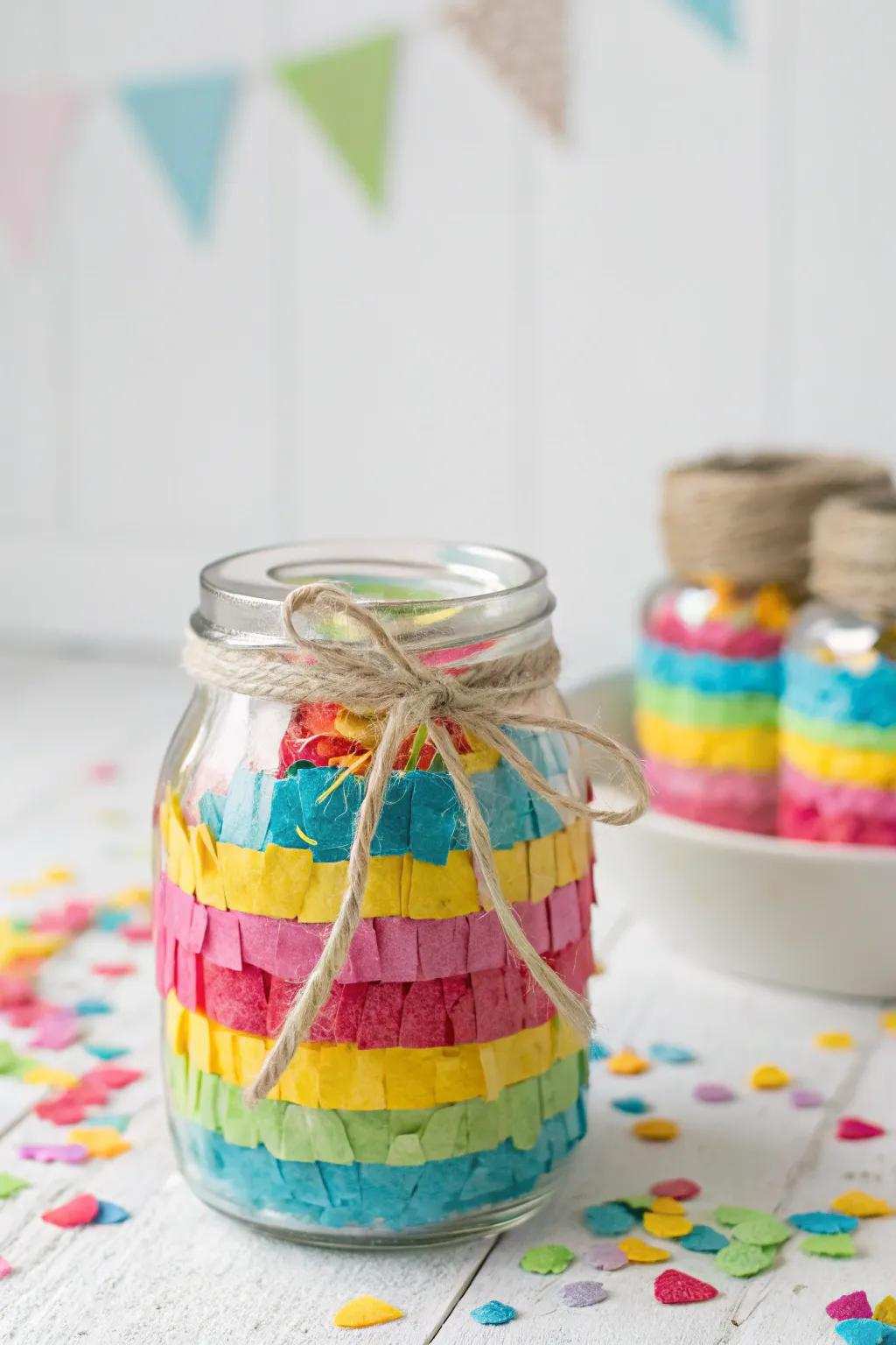 Add a splash of color to your celebrations with this DIY fiesta-inspired confectionery canister!