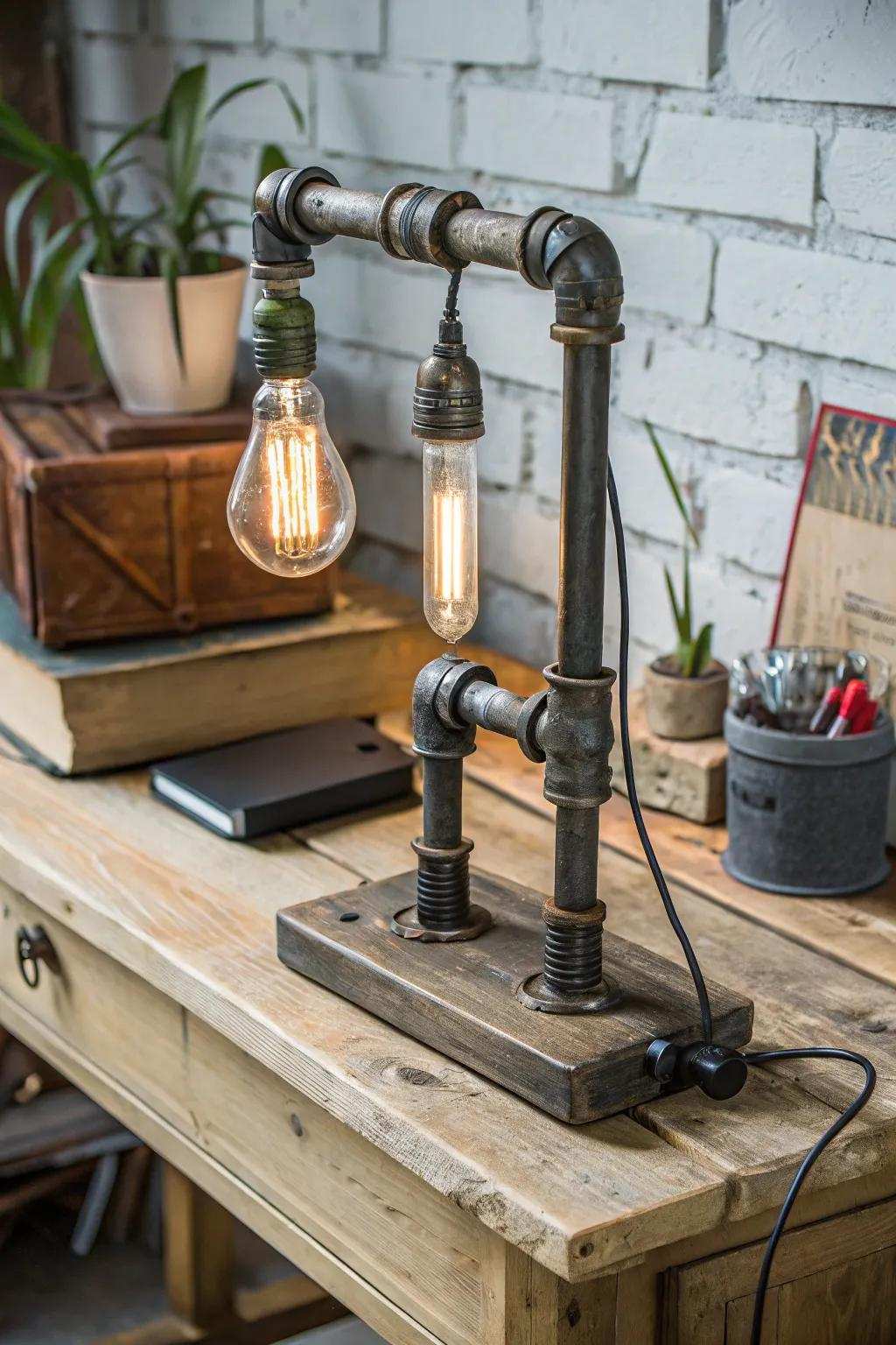 Add mechanical charm with a conduit lamp.