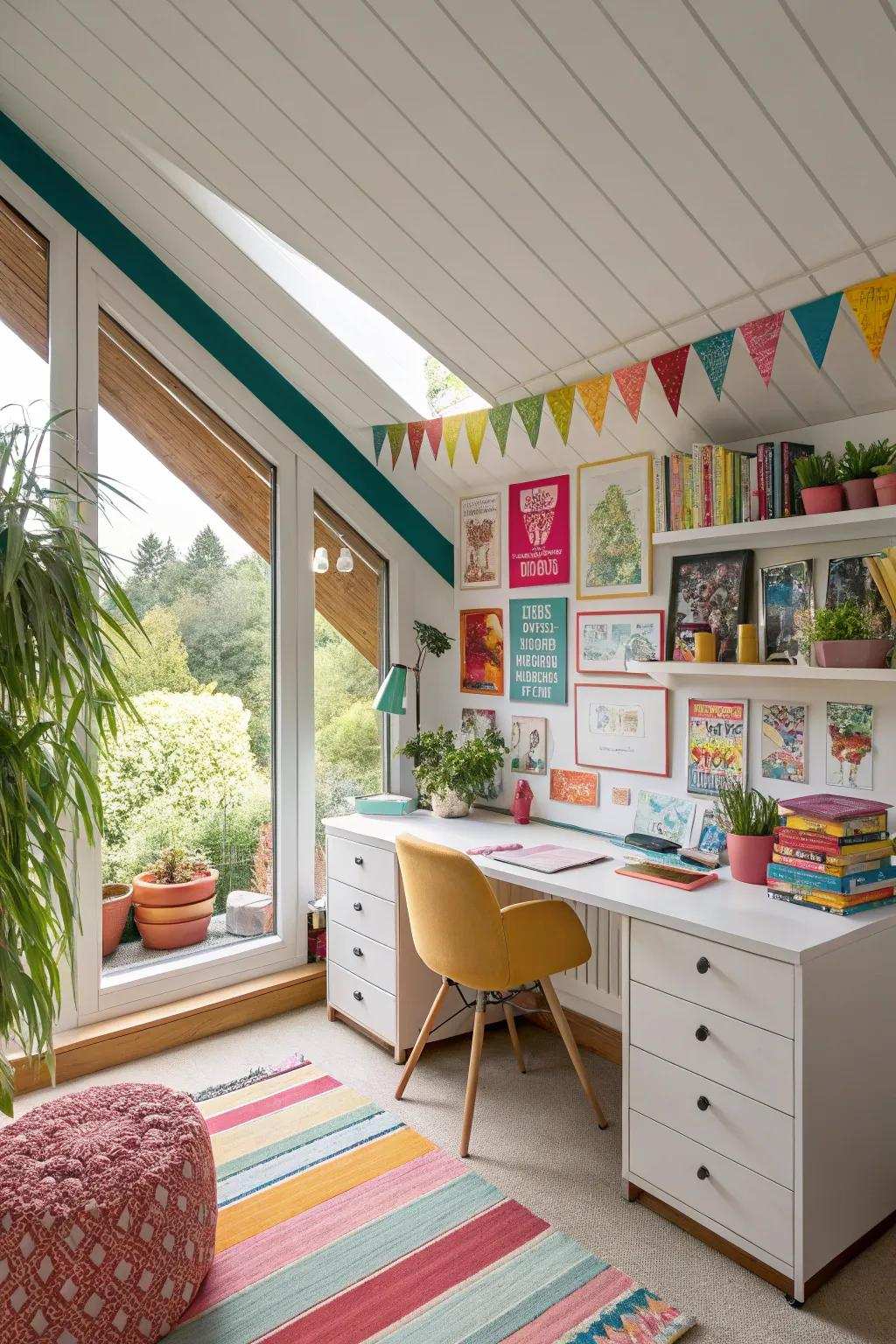 Adding vibrancy to your office with colorful embellishments