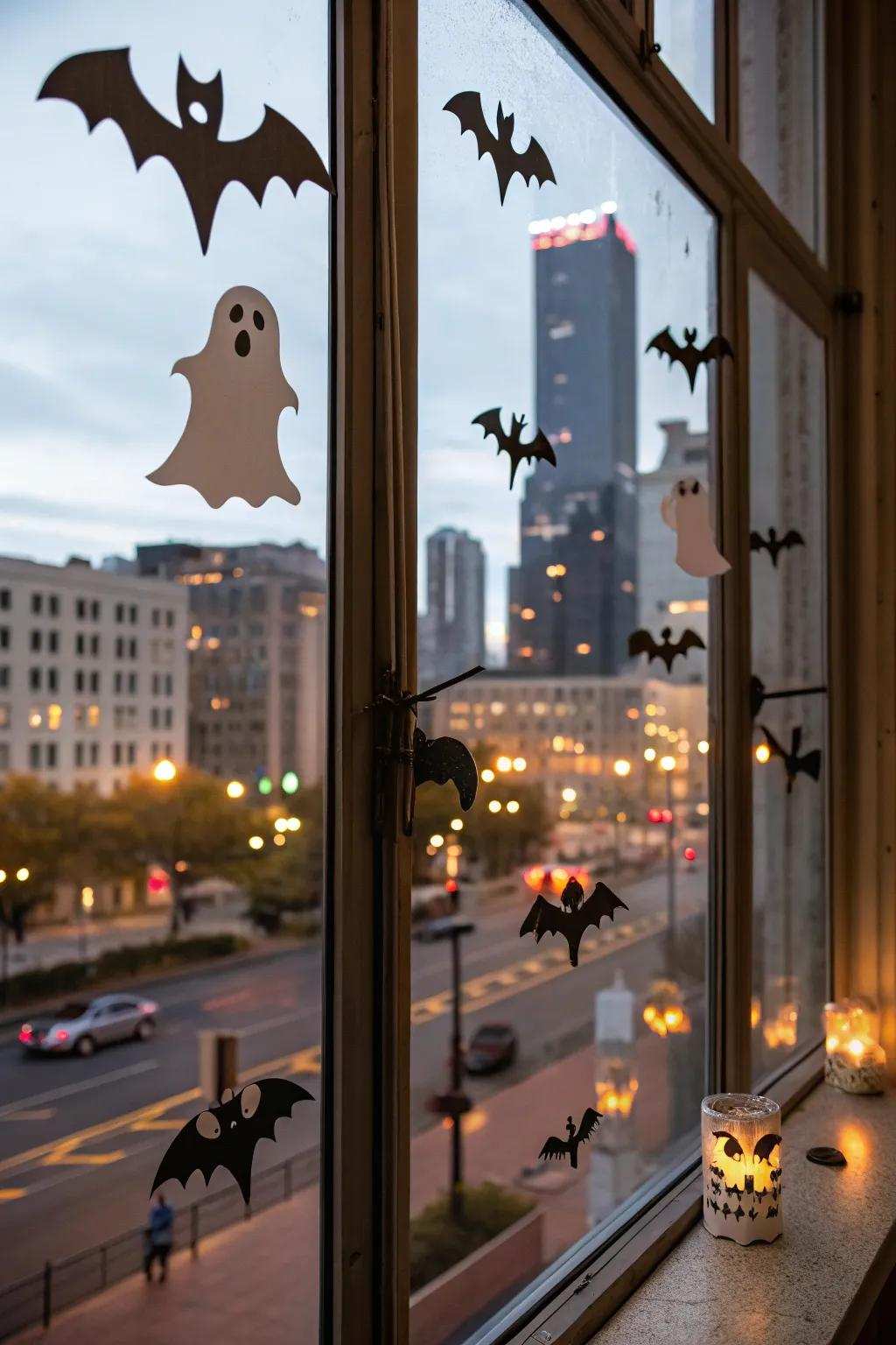 Adhesive film window graphics provide a spooky accent to any abode.