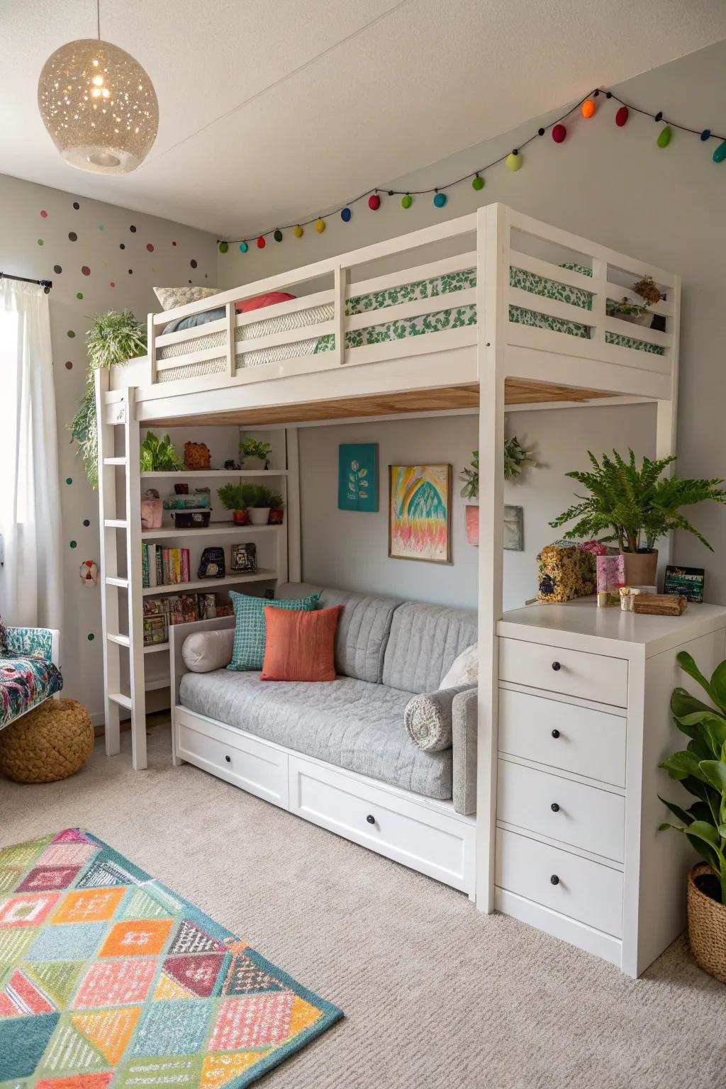 An adaptable high sleeper designed to fit your special area and style.