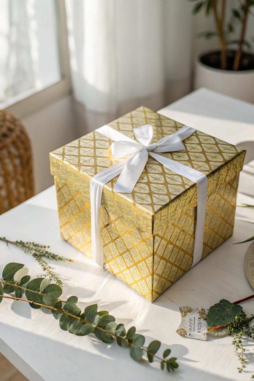 An adhesive surprise awaits! Share the joy with this cleverly wrapped present.