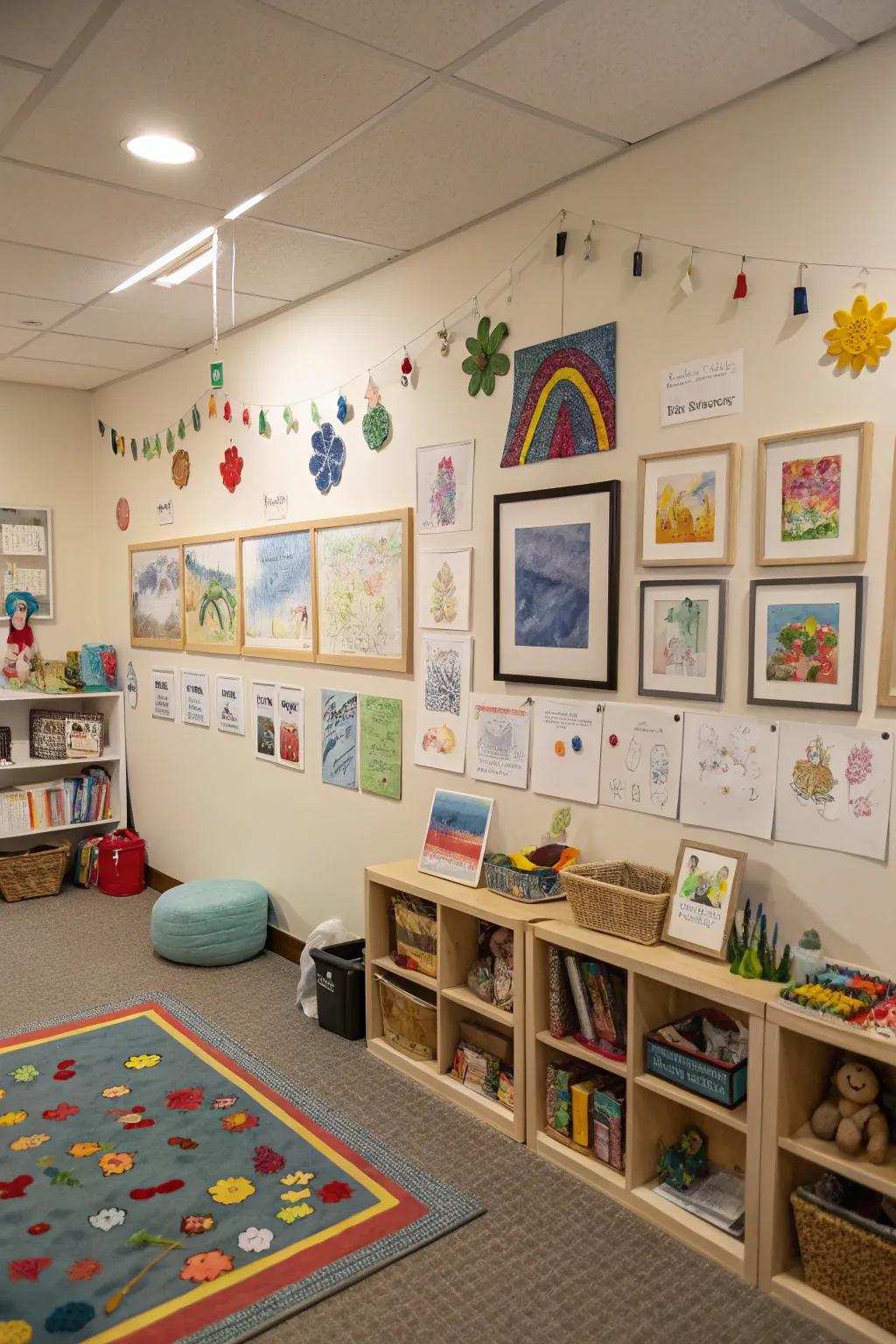 An art display celebrates individuality and creativity.