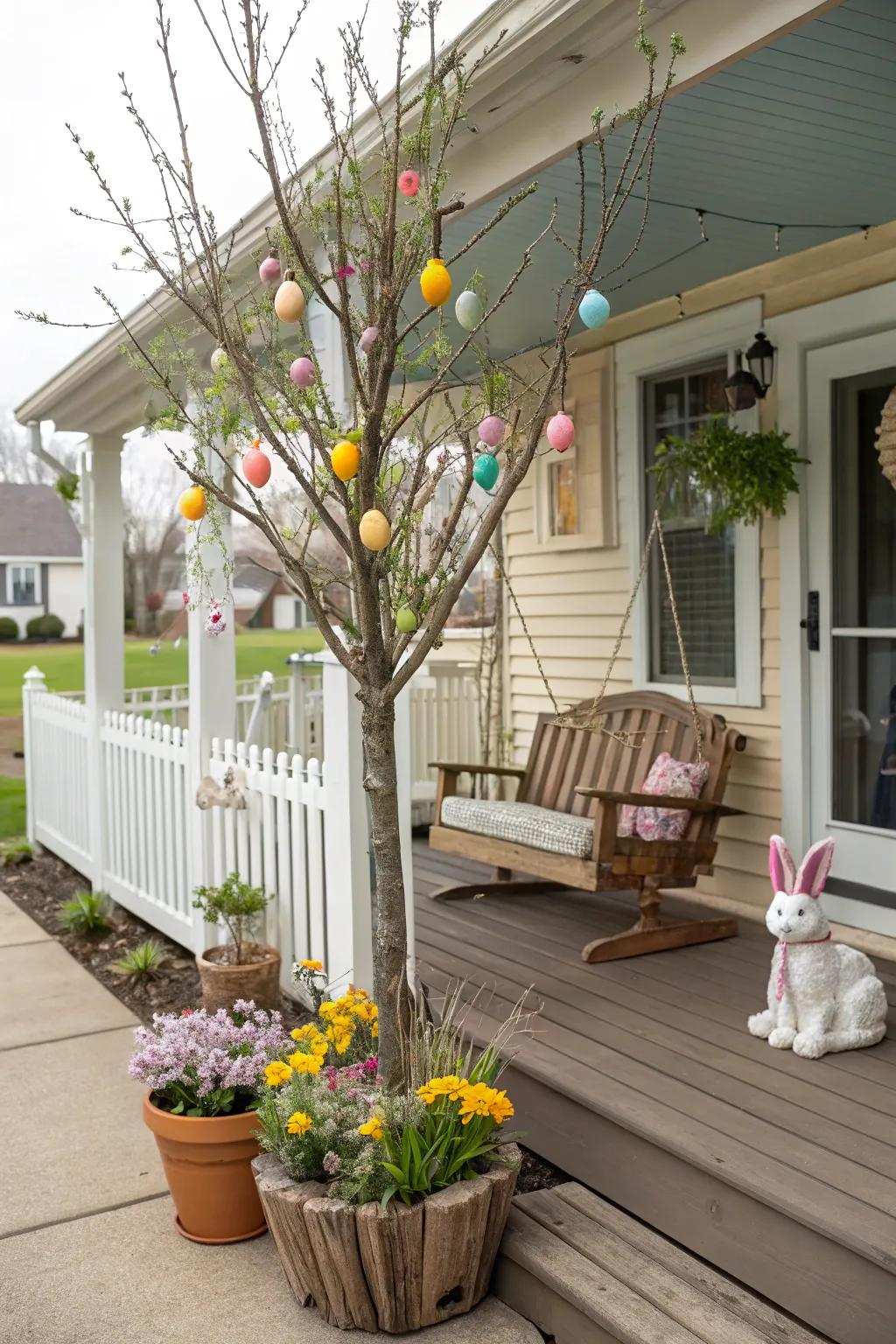 An Easter forest performs as a stunning entryway centerpiece.