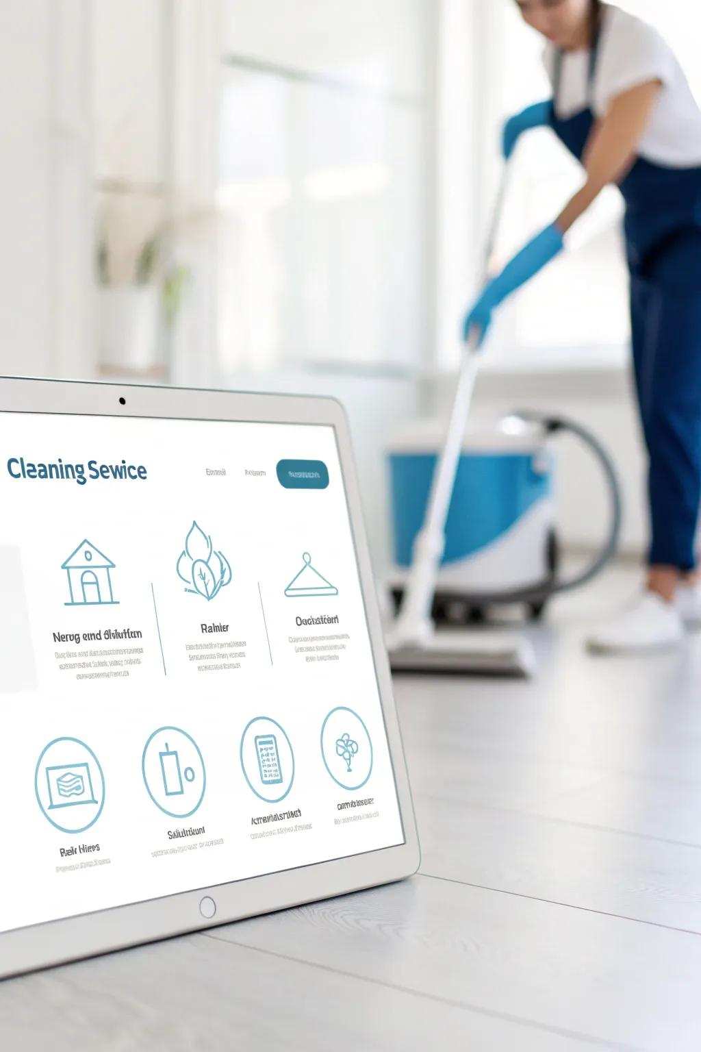 An elegant and understated design for a cleaning service website.